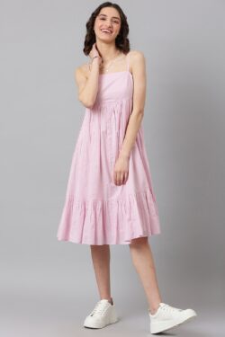 Beautiful Design Traditional Mal Cotton Short Pink stye kurtis.