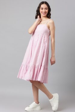 Beautiful Design Traditional Mal Cotton Short Pink stye kurtis.