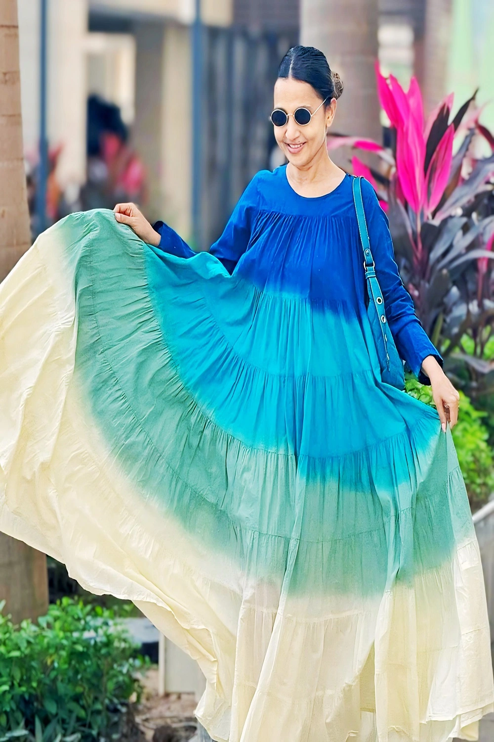 Beautiful multi colour fancy Full Long Chanderi Dress. Beautiful multi colour fancy Full Long Chanderi Dress.