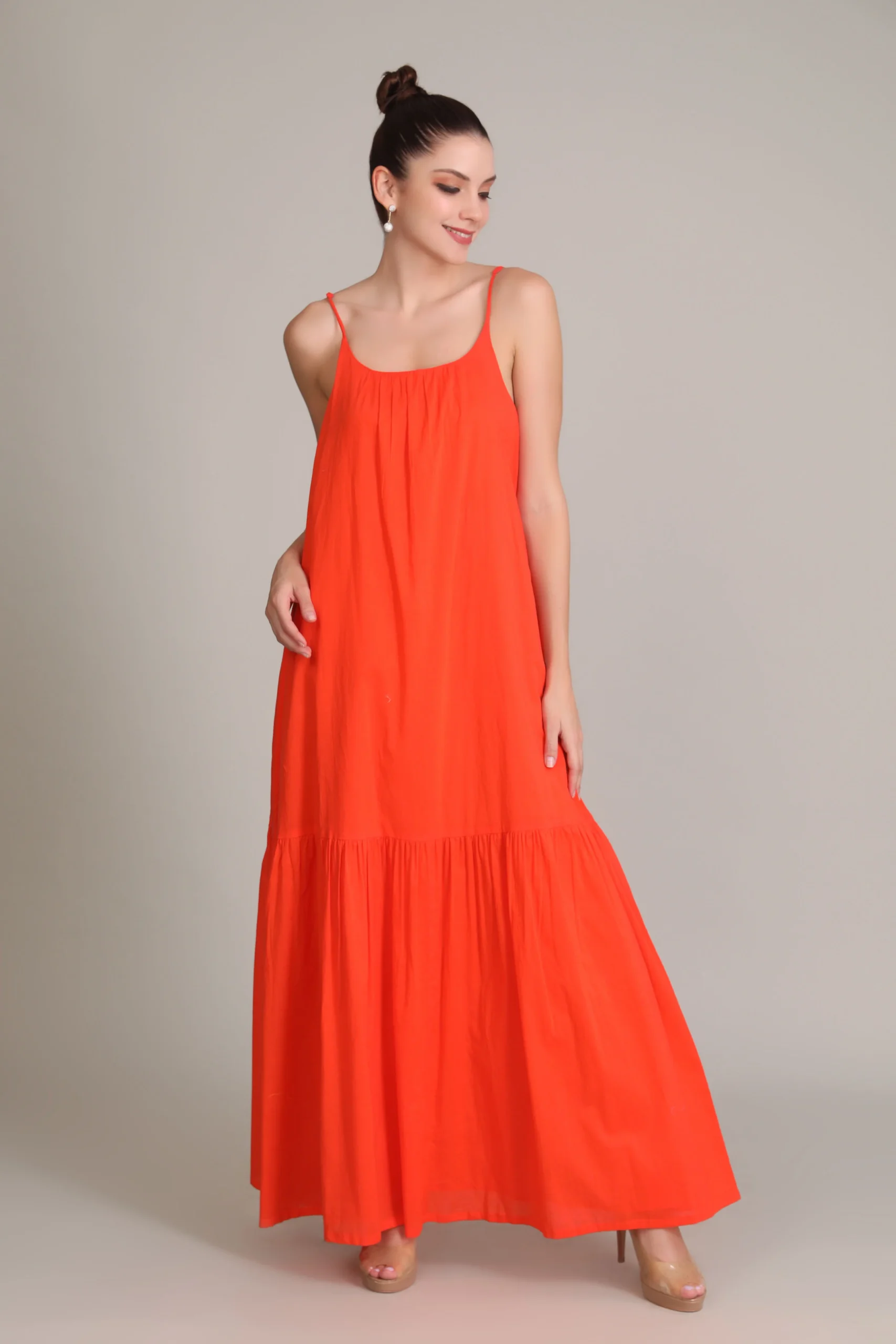 Buy Cotton Dresses Online at Best Price ORANGE RUSH TIERED MAXI Dress. Buy Cotton Dresses Online at Best Price ORANGE RUSH TIERED MAXI Dress.