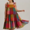 Fancy Designer Multicolor long Dress.