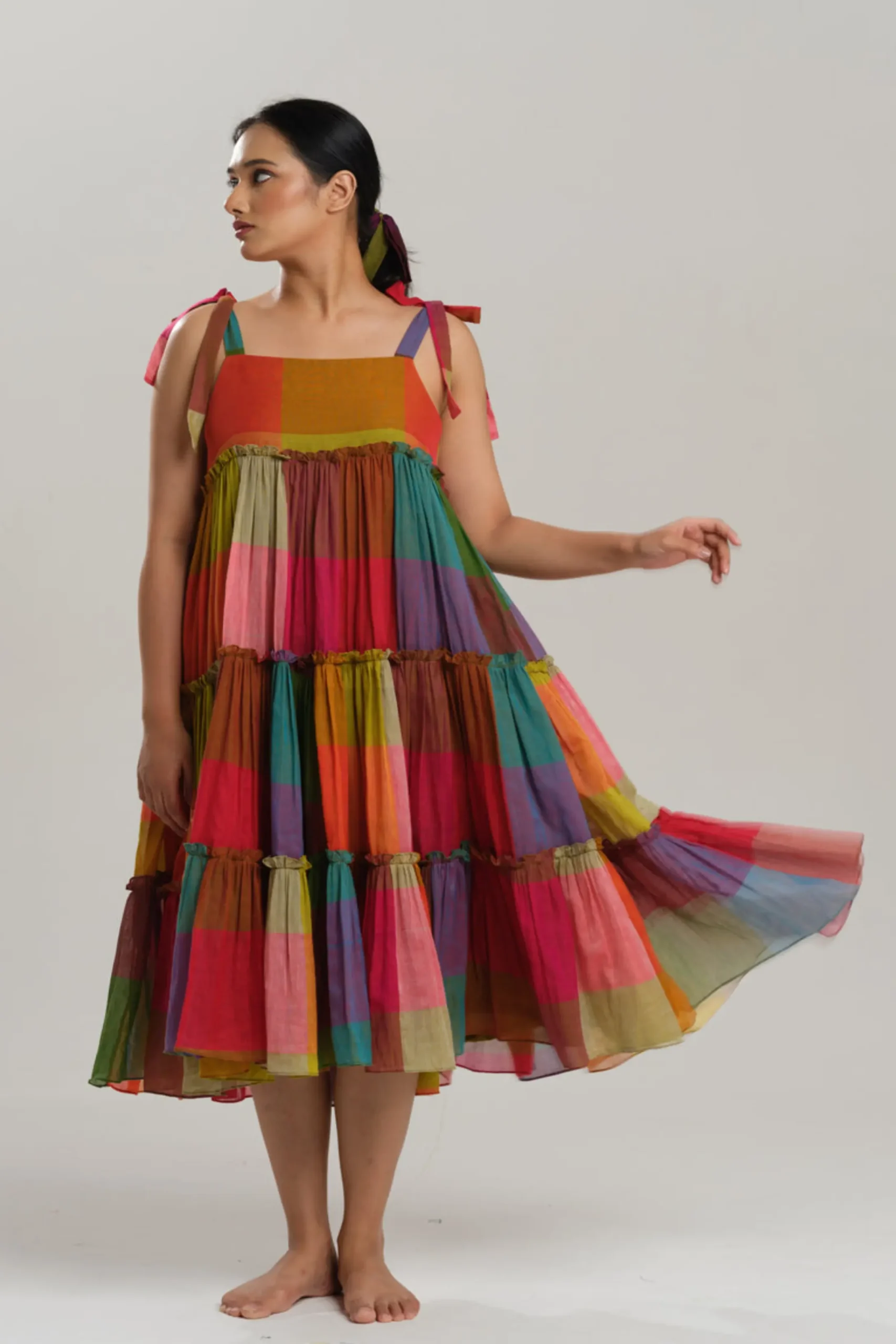 Fancy Designer Multicolor long Dress. Fancy Designer Multicolor long Dress.